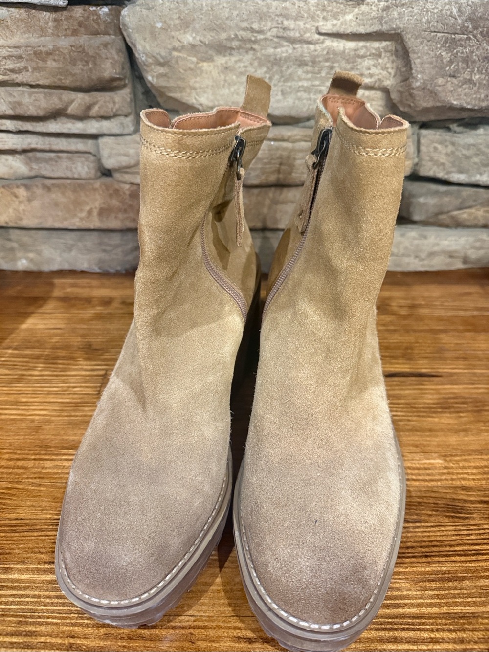 Zodiac Women's Suede Ankle Boots in Light Tan